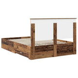 Bed Frame with Headboard Old Wood 140 x 190 cm Engineered Wood 3411312