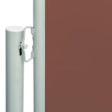 Patio Retractable Side Awning 200x600 cm Brown 317975