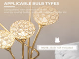 Crystal Floor Lamps for Living Room Bedroom with 5 Light, Modern Upright Standing Lamp, 34x25x156cm, T3398P343149