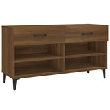 Shoe Cabinet Brown Oak 102x35x55 cm Engineered Wood 817572
