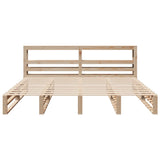Bed Frame without Mattress 200x200 cm Solid Wood Pine 3306507