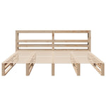 Bed Frame without Mattress 200x200 cm Solid Wood Pine 3306507