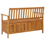 ZNTS Garden Storage Bench 120 cm Solid Acacia Wood 310279