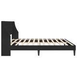 Bed Frame with Headboard Black 180 x 200 cm Velvet 42027459