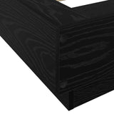 Bed Frame with LED Black Oak 80 x 200 cm Engineered Wood 3429587