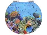 Soft-Close Toilet Seat 2 pcs Deep Sea Blue 44 x 38 cm MDF board 3414545