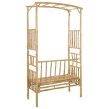Garden Arch with Bench Natural 115 x 50 x 205 cm Bamboo 42028056
