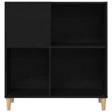 Record Cabinet Black Oak 84.5 x 38 x 89 cm Engineered Wood 862870