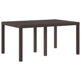 Garden Dining Set 5 pcs Brown Polt rattan 3378701