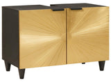 Sink cabinet Black and Gold 62 x 33 x 58 cm Solid Mango Wood 4017847