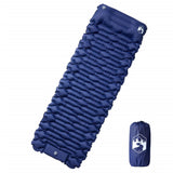 Self Inflating Camping Mattress with Pillow 1-Person Navy Blue 4007107