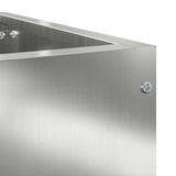 Corner Planter Silver 60 x 60 x 35 cm Galvanised steel 883645