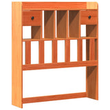 Bookcase Bed without Mattress Wax Brown 75x190 cm Small Single Solid Wood Pine 3323976