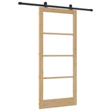 Sliding Door ORKDAL Natural and Black 93 x 211 cm 3332009