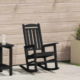 Garden Rocking Chair Black 92 x 70 x 108cm HDPE 42006615