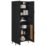 Highboard Black Oak 69.5 x 34 x 180 cm Engineered Wood 3416090