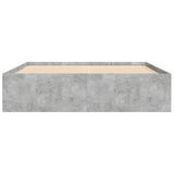 ZNTS Bed Frame without Mattress Concrete Grey 140x200 cm 3203862