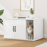 Cat House Gloss White 85 x 55 x 50 cm Engineered Wood 8000738