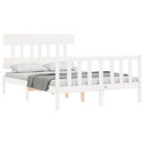 Bed Frame without Mattress White 120x200 cm Solid Wood Pine 3193332