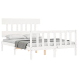 Bed Frame without Mattress White 140x200 cm Solid Wood Pine 3193337