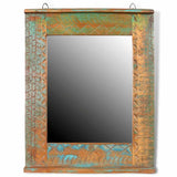 Reclaimed Solid Wood Bathroom Vanity Cabinet Set with Mirror 241134