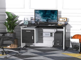 Computer Desk with Sliding Keyboard Tray, Storage Drawers and Host Box Shelf, Home Office Desk, T3398P344370