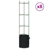 Tomato Cages with Plant Bags 8 pcs 154 cm Steel and PP 3281494