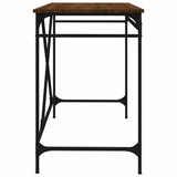 Desk Brown Oak 100x50x75 cm Engineered Wood and Iron 826723