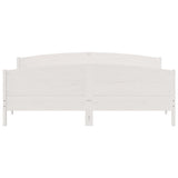 Bed Frame without Mattress White 180x200 cm Super King Solid Wood Pine 3216165