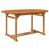 Garden Dining Set Natural Wood Solid Acacia Wood Large Expandable 3058011