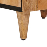 Bathroom Cabinet Natural 38 x 33 x 160 cm Solid Mango Wood 4018282