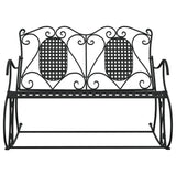 Rocking Bench Black Steel Standard Rocking Bench Rectangular 318829