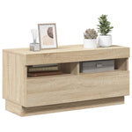 TV Cabinet with LED Lights Sonoma Oak 80x35x40 cm 804448