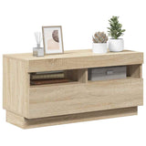 TV Cabinet with LED Lights Sonoma Oak 80x35x40 cm 804448