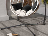 Hammock Chair Stand Only, Hanging Chair Stand with X-Shape Base, Heavy Duty Steel Single Hammock Egg T3398P324045
