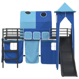 Kids'Loft Bed Frame Black and Blue 80 x 200 cm Metal 42020879