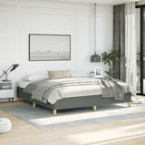 Bed Frame without Mattress Dark Grey 193x203 cm King Fabric 347210