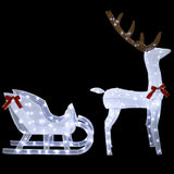 Reindeer Pull Sleigh LOVIISA 200 LEDs Cold White 42049665