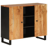 Sideboard with 2 Doors 90x33x75 cm Solid Wood Acacia 352926