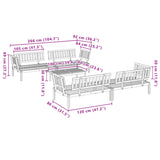 Pallet Sofa Set Natural wood Solid Acacia wood Large Modular 3209318