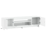 LED TV Cabinet High Gloss White Engineered Wood 896029