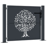 Garden Gate Anthracite 105x105 cm Steel Tree Design 153155