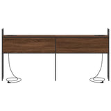 Storage Headboard with Charging Station Brown oak 180 cm 859824