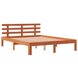 Bed Frame without Mattress Wax Brown 120x190 cm Small Double Solid Wood Pine 844268