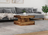 Coffee Table with LED Lights Old Wood 50x50x40 cm 857712