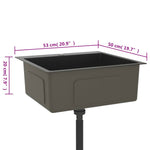 Handmade Kitchen Sink Black Stainless Steel 51509