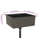 Handmade Kitchen Sink Black Stainless Steel 51509