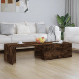 Coffee Table Smoked Oak 150x50x35 cm Engineered Wood 815468