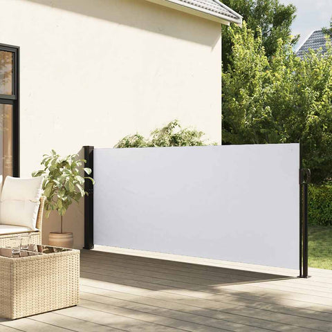 Retractable Side Awning White 120x500 cm 4004406