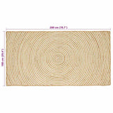 Area Rugs White 100 x 200 cm Jute 42010719